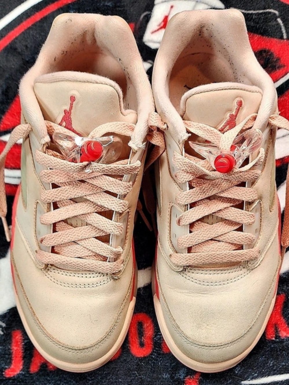 Jordan 5 Retro Low Sneakers Pink & Red US 6.5